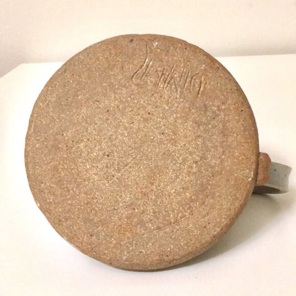 Candleholder handmade stoneware blue & grey EUC - Picture 5 of 8